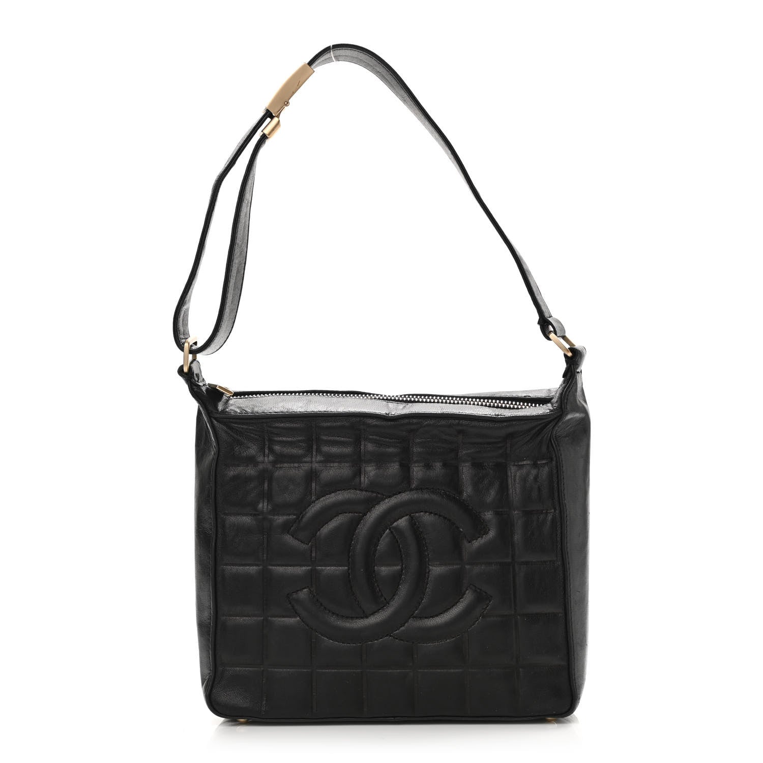 Chanel Lambskin Quilted Small Chocolate Bar Shoulder Bag Black 1 of 10