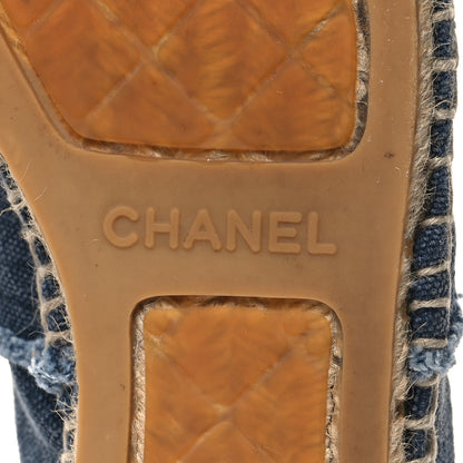 Chanel Canvas CC Espadrilles 36 Navy Black 7 of 8