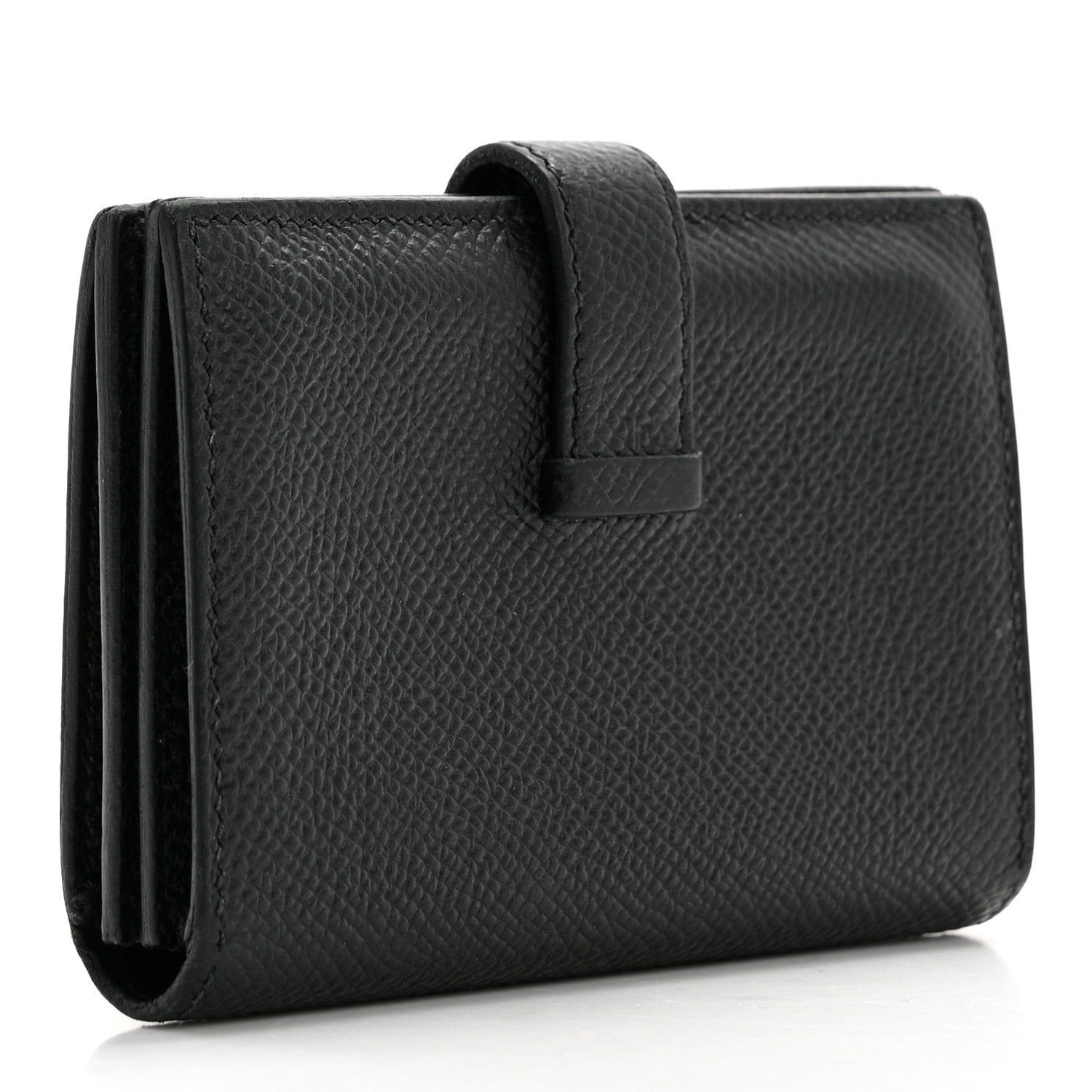 Hermes Epsom Monochrome Bearn Card Holder Wallet Black 3 of 11