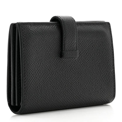 Hermes Epsom Monochrome Bearn Card Holder Wallet Black 3 of 11