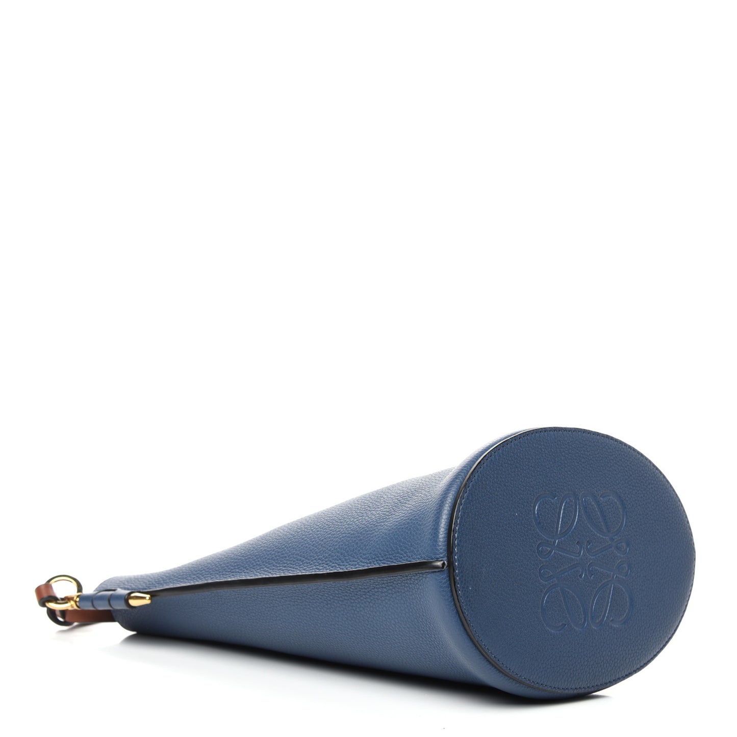 Calfskin Gate Bucket Bag Steel Blue