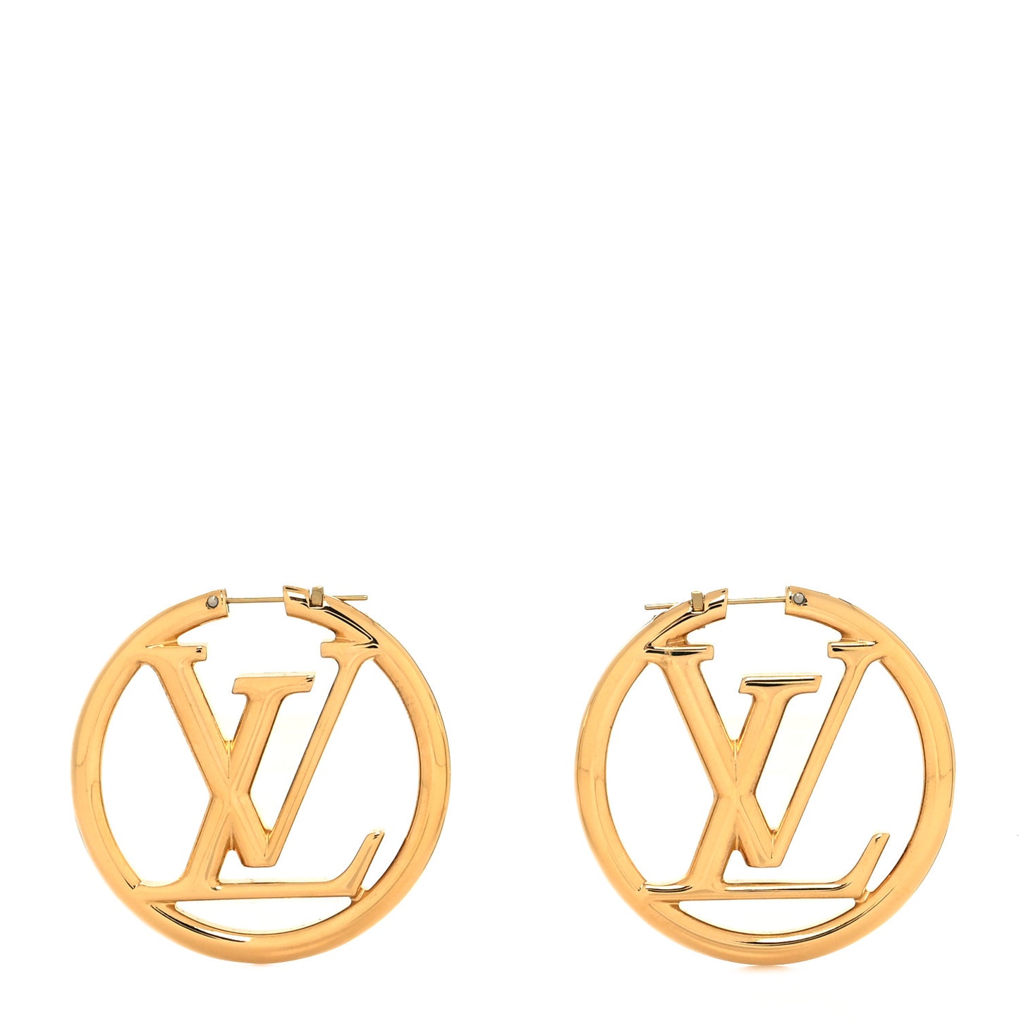 Metal Louise Hoop Earrings Gold
