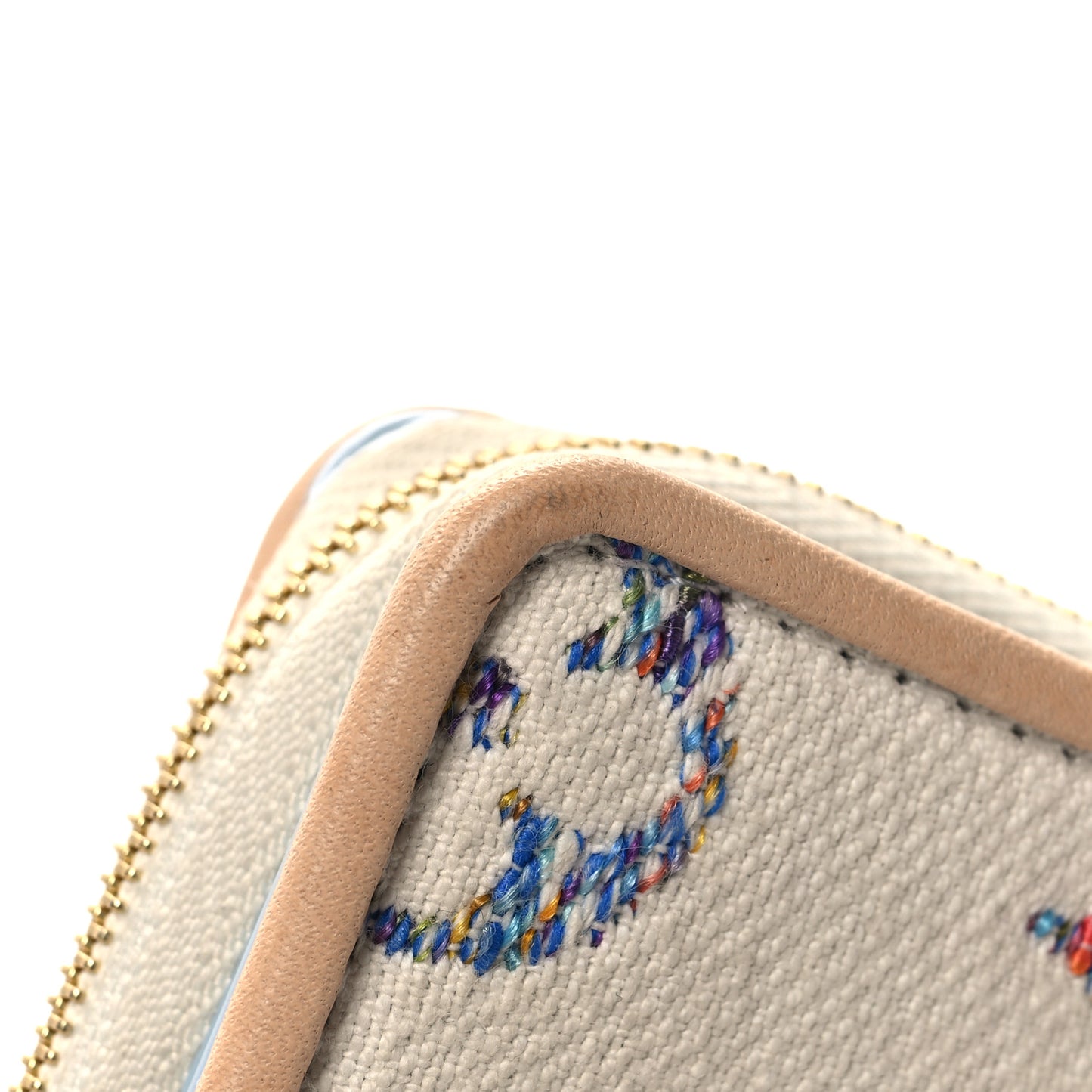 LOUIS VUITTON Monogram Jacquard Lou Wallet White