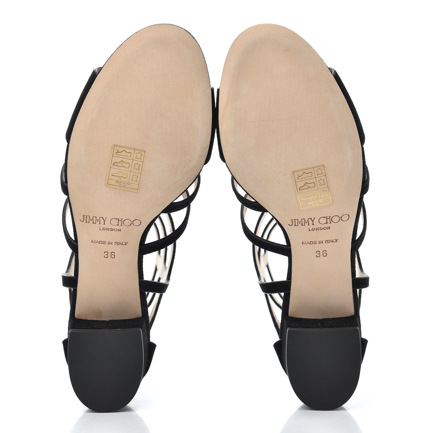 Jimmy Choo Suede Ren 35 Sandals 36 Black 5 of 13