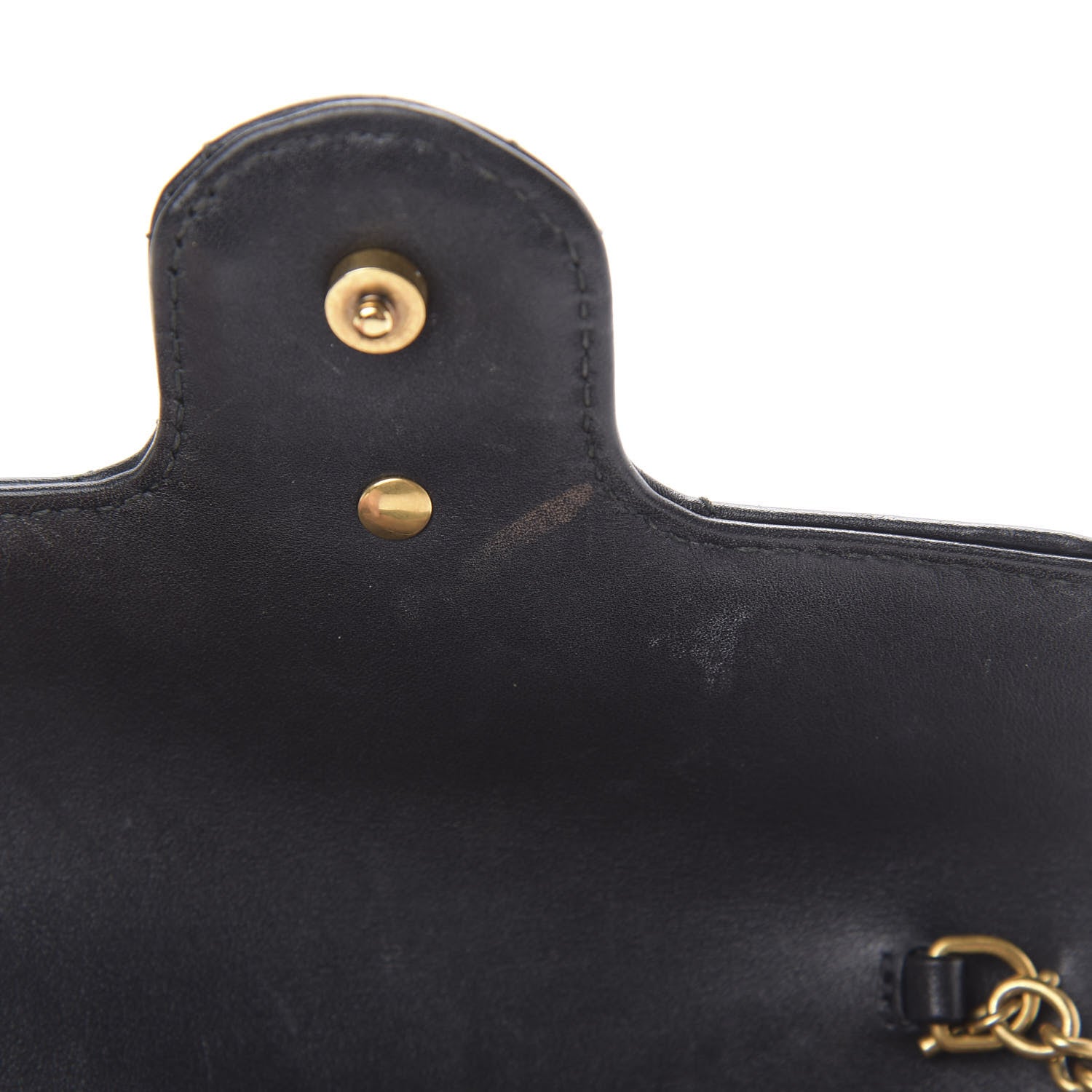 Gucci Calfskin Matelasse Super Mini GG Marmont Shoulder Bag Black 12 of 16