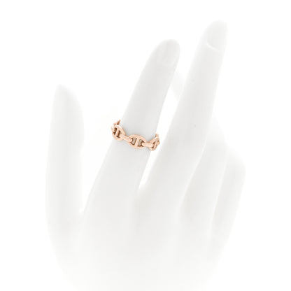 Hermes 18K Rose Gold PM Chaine d'Ancre Enchainee Ring 51 5.75 2 of 5