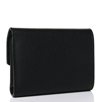 Louis Vuitton Soft Calfskin My Lockme Compact Wallet Black 2 of 8