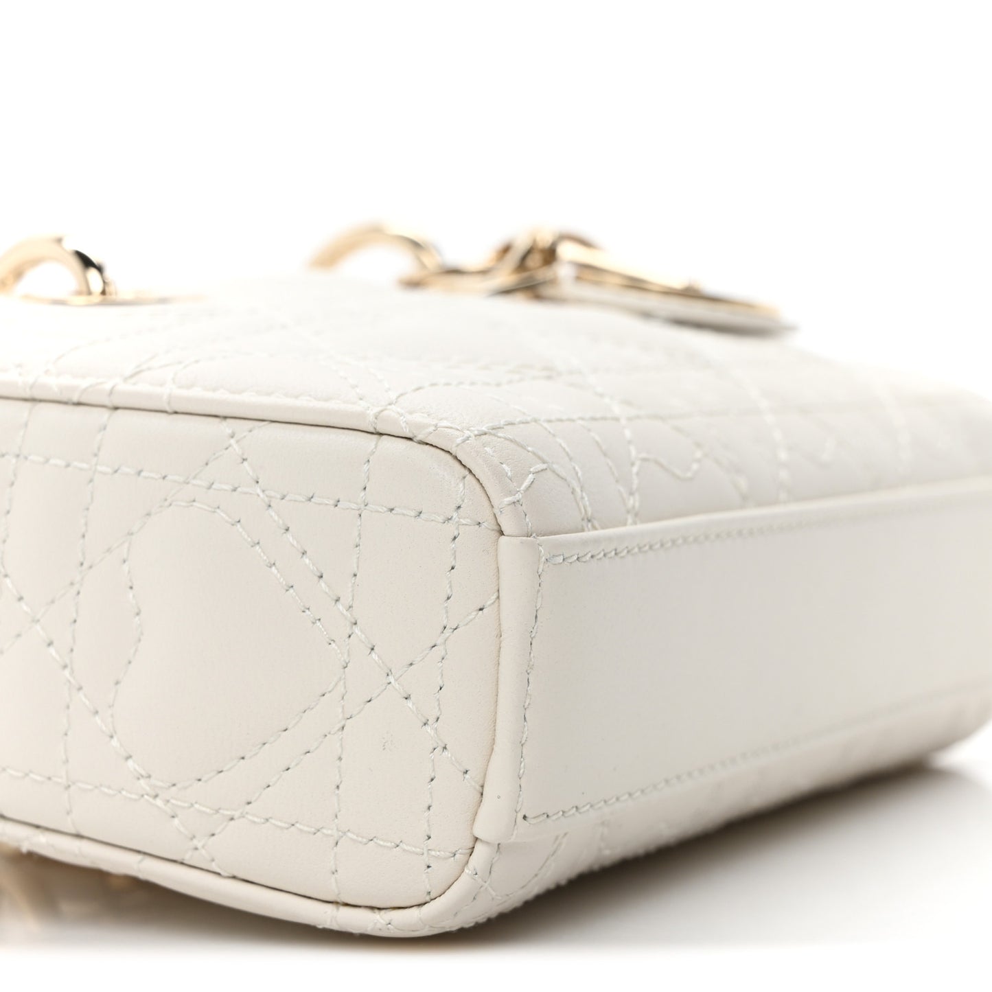 Lambskin Cannage Dioramour Micro Lady D-Joy Latte