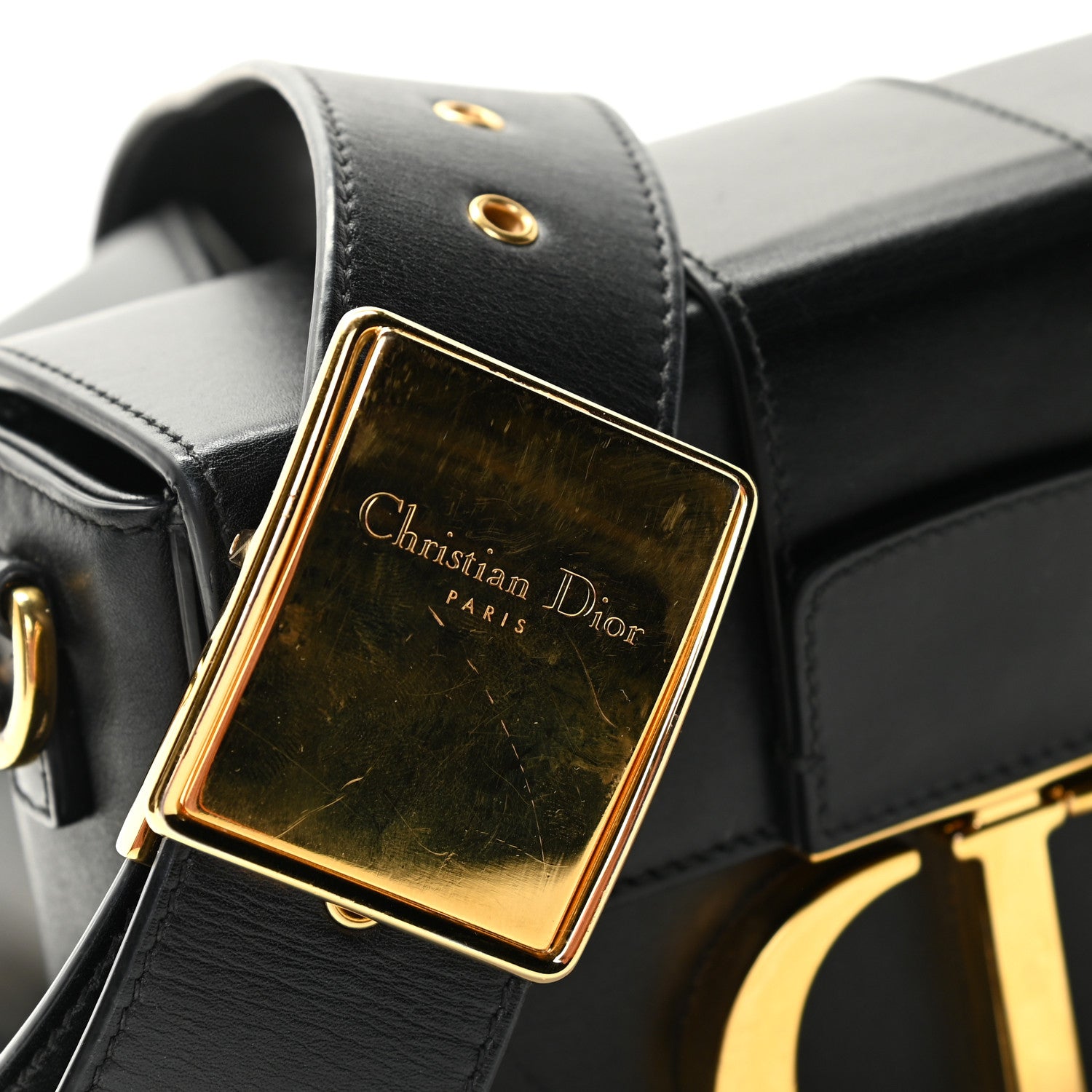 Christian Dior Box Calfskin 30 Montaigne Box Bag Black 7 of 11