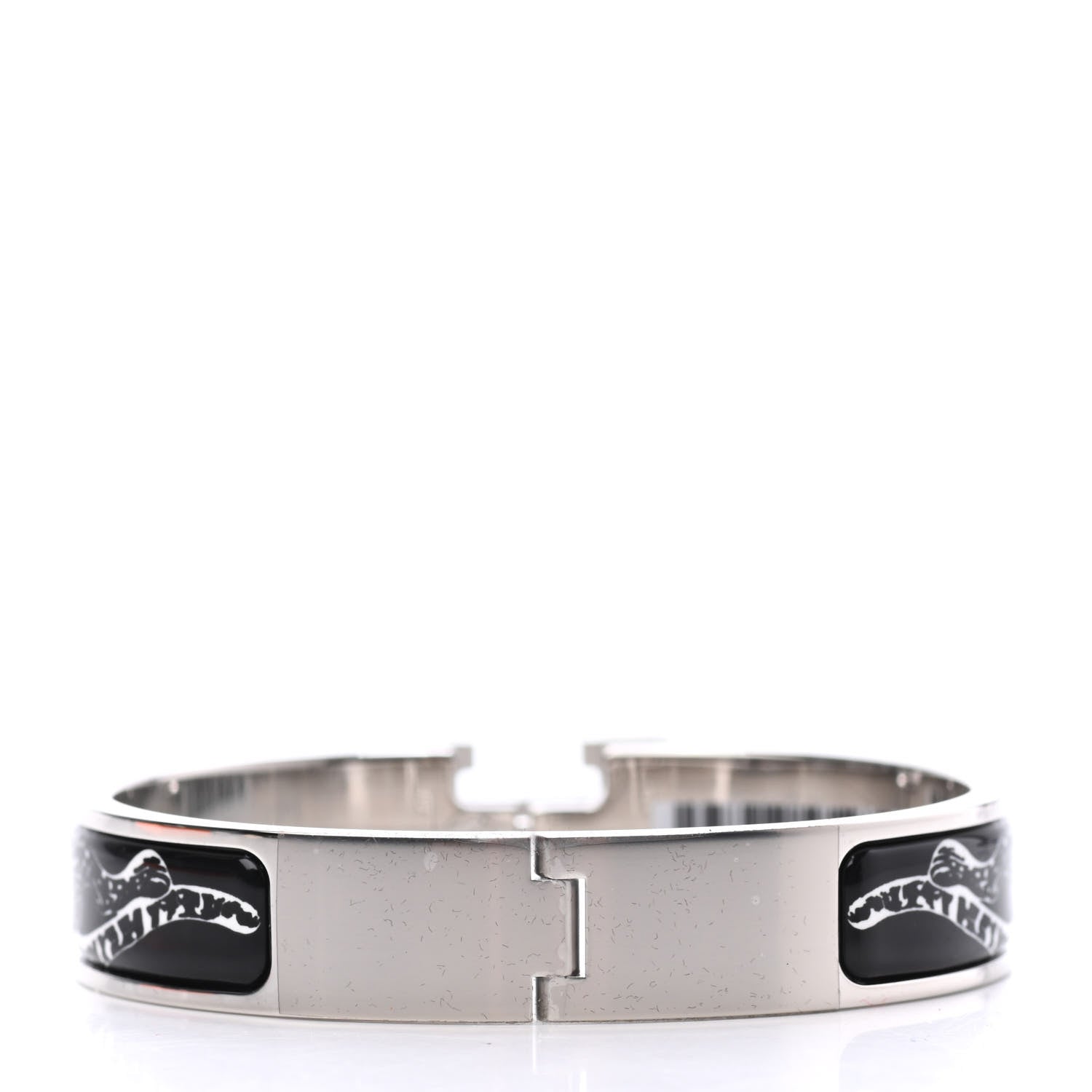 Hermes Enamel Narrow Print Guepards Clic Clac H Bracelet PM Positif Negatif 2 of 3