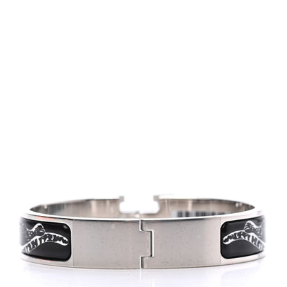 Hermes Enamel Narrow Print Guepards Clic Clac H Bracelet PM Positif Negatif 2 of 3