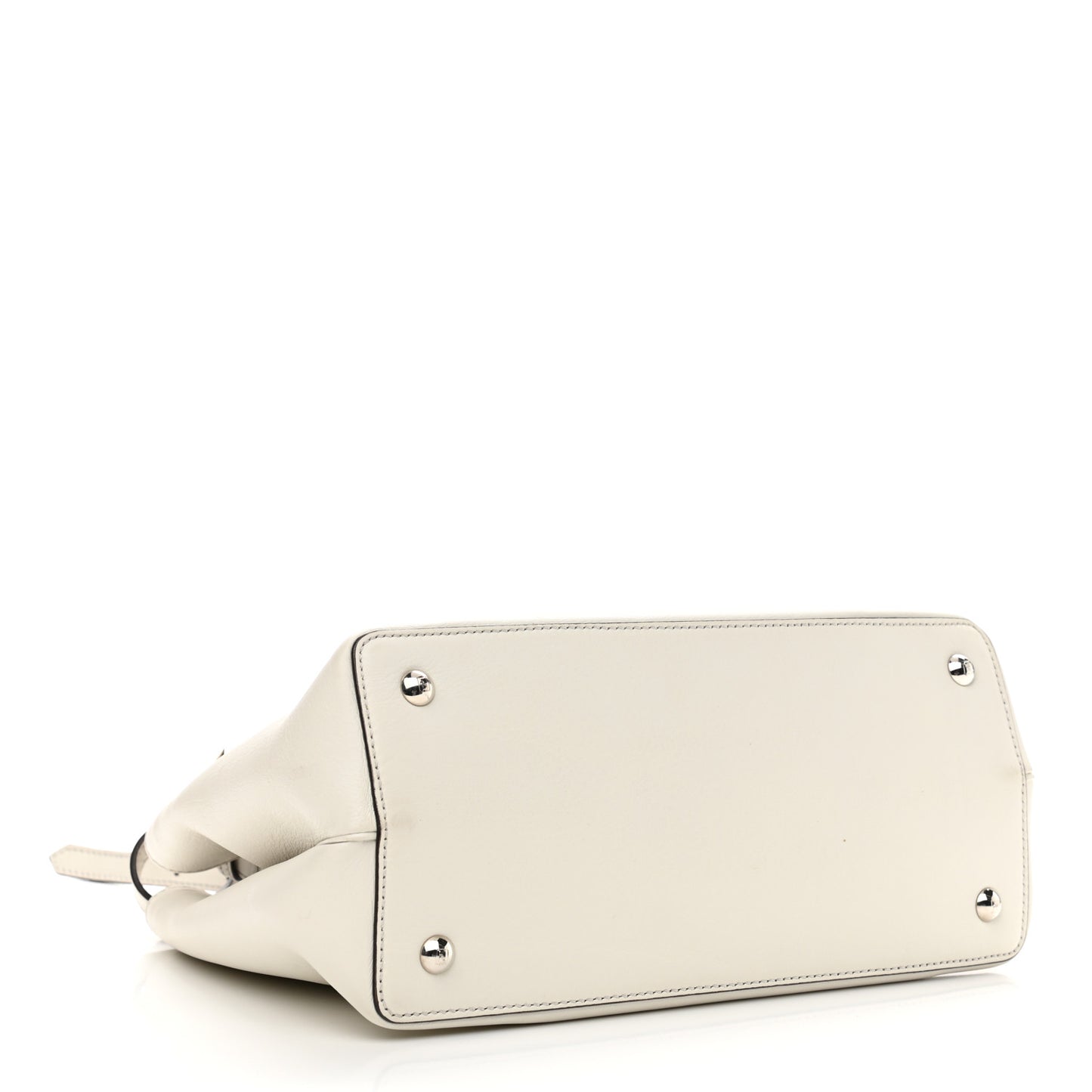 Calfskin PVC Flower Studs Petite 2Jours Tote White Ice Multicolor