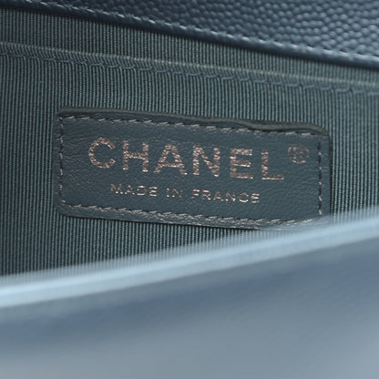 Chanel Metallic Caviar Quilted Small Boy Flap Turquoise 6 of 10