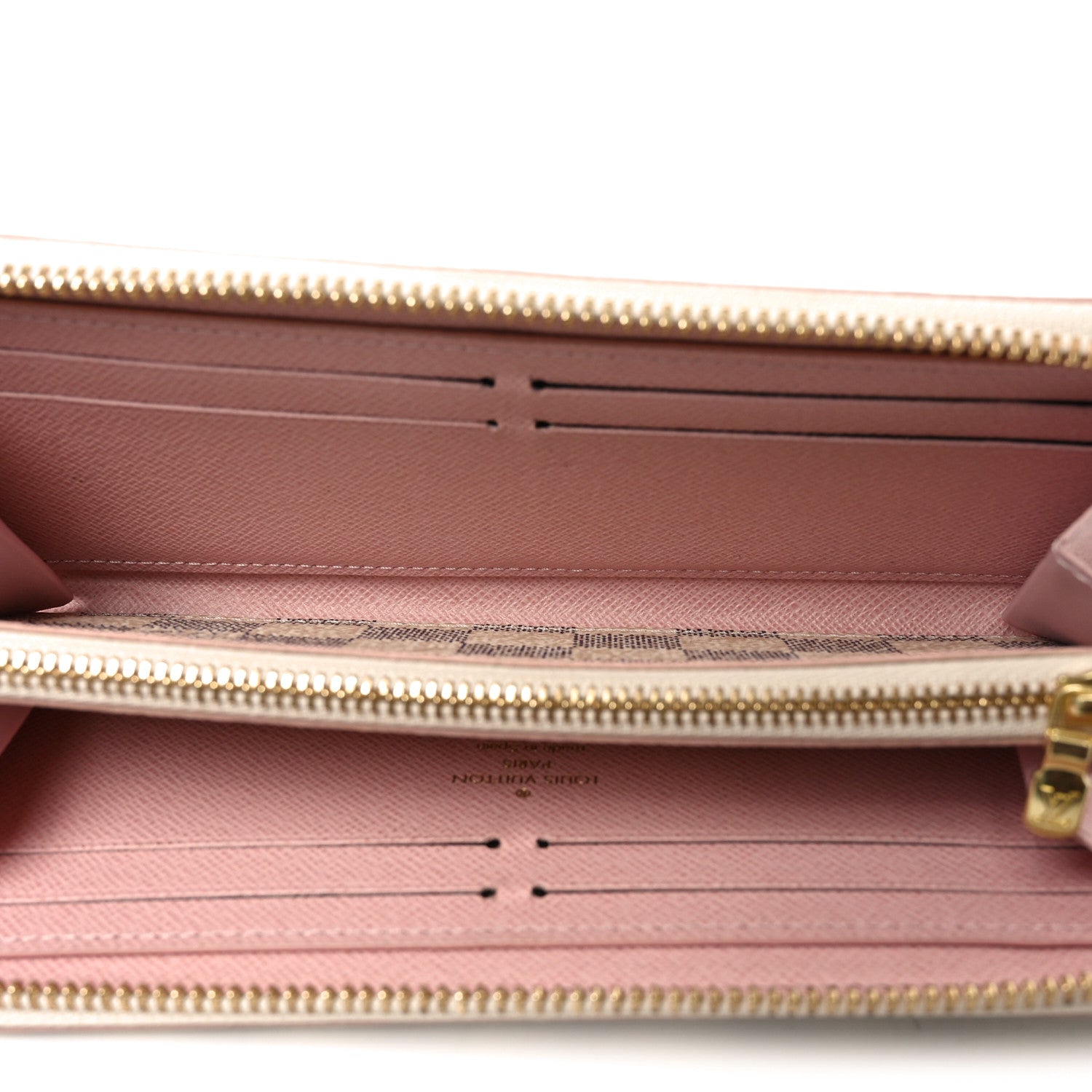 Louis Vuitton Damier Azur Studded Clemence Wallet Rose Ballerine 5 of 6