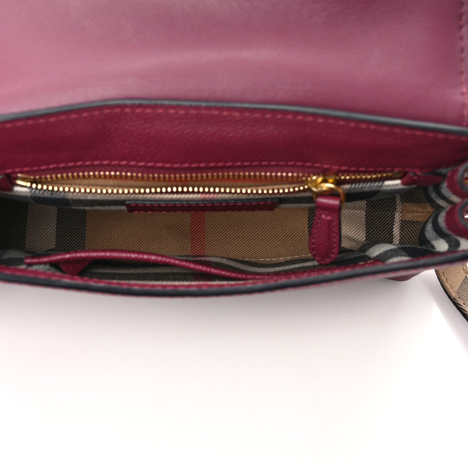 Burberry Soft Grain Calfskin Small Medley Crossbody Dark Plum 5 of 11