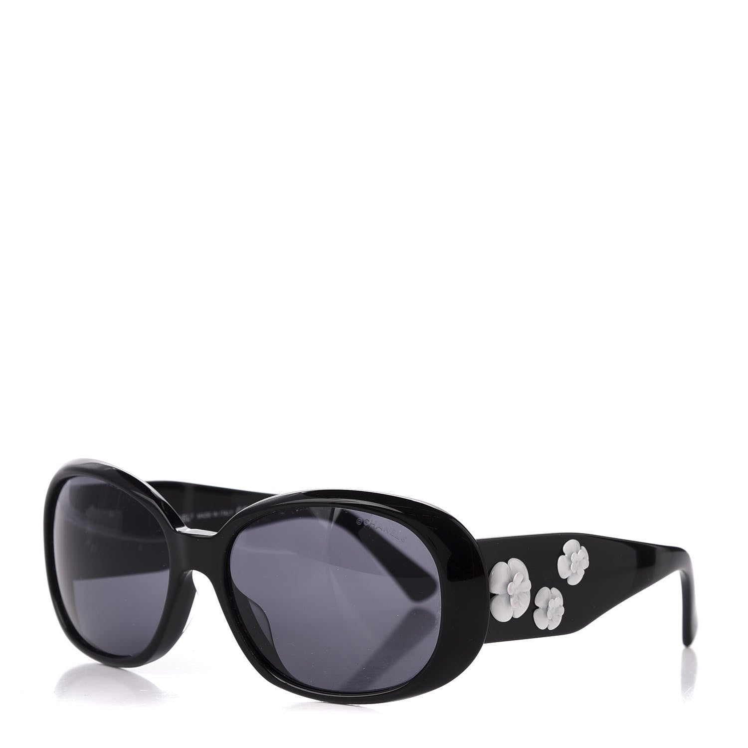 Chanel Camellia CC Sunglasses 5113 Black 1 of 8