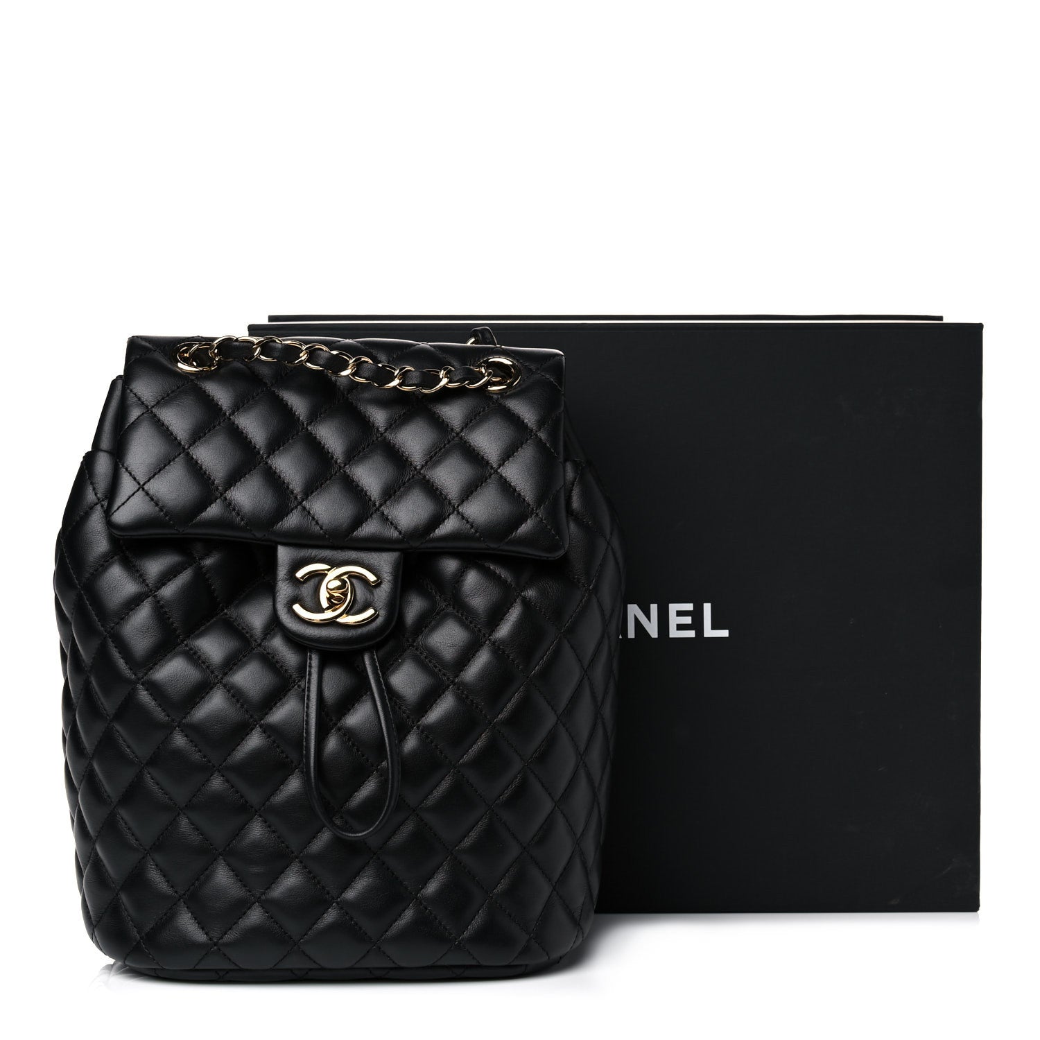 Chanel Lambskin Quilted Small Urban Spirit Backpack Black 11 of 11