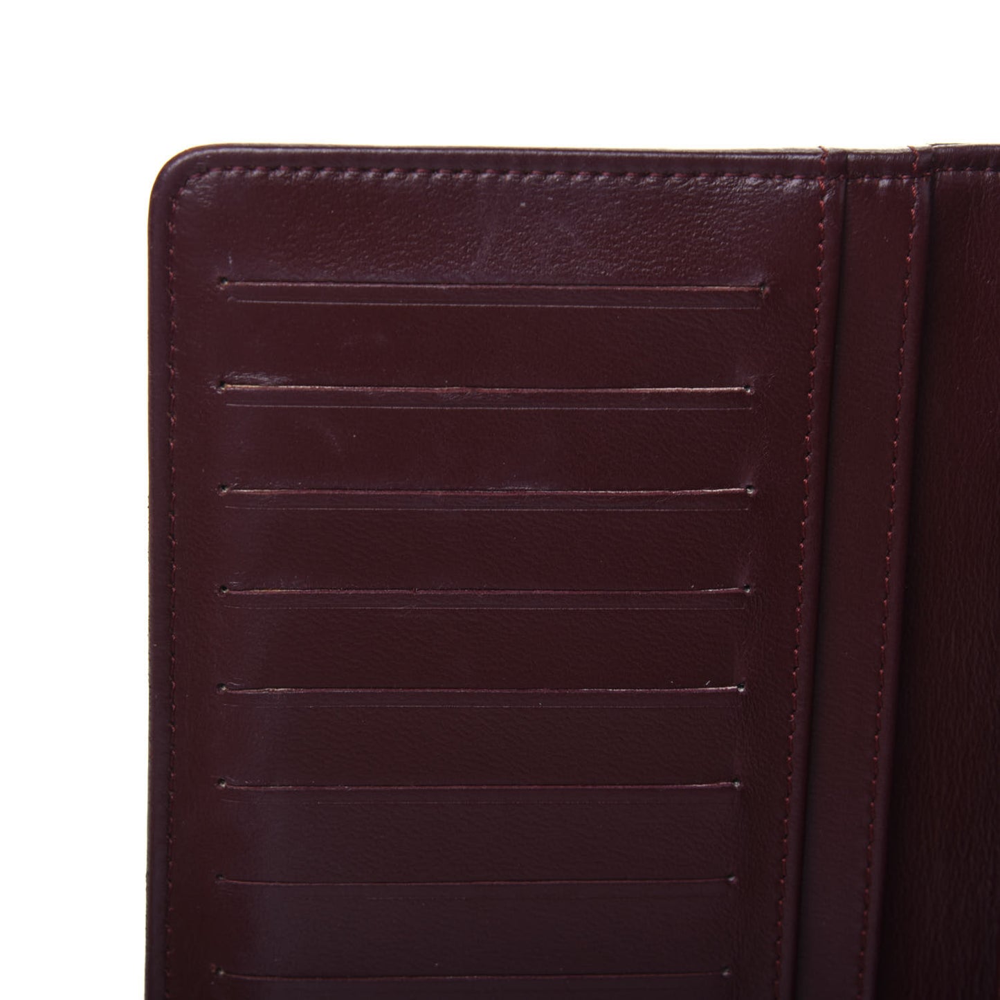 Lambskin Quilted Boy Yen Wallet Dark Red