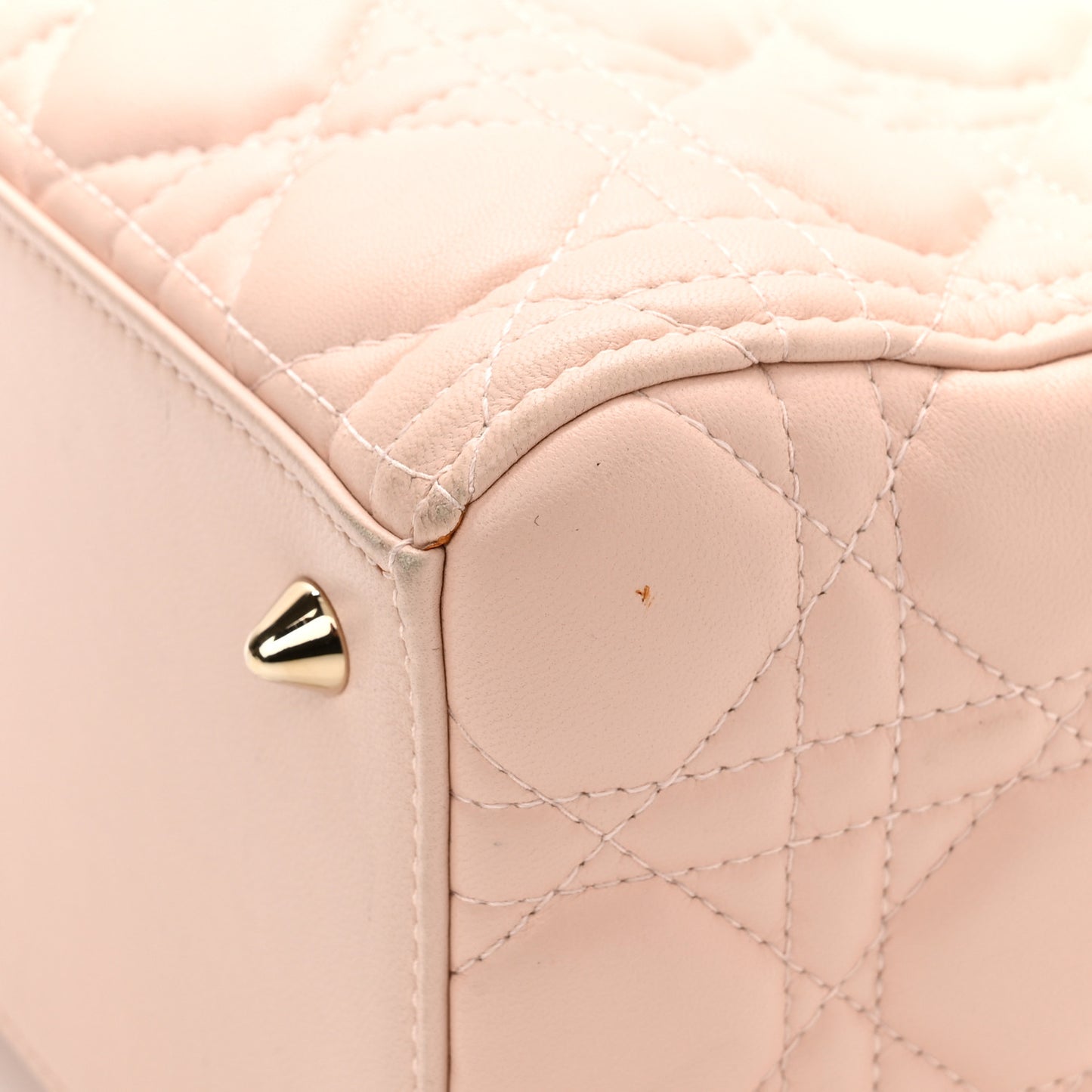 Lambskin Cannage Medium Lady Dior Light Pink