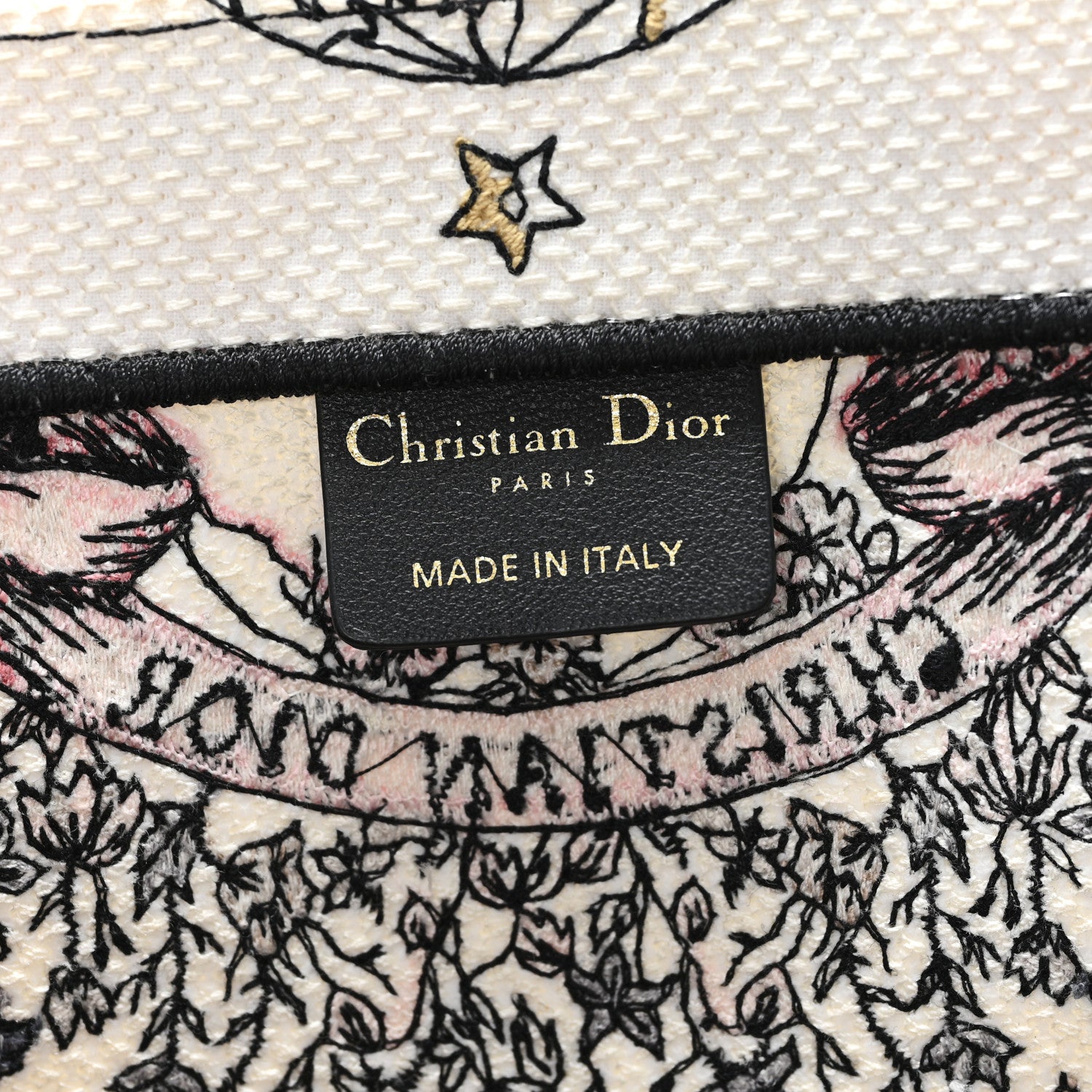 Christian Dior Canvas Embroidered Large Butterfly Around The World
