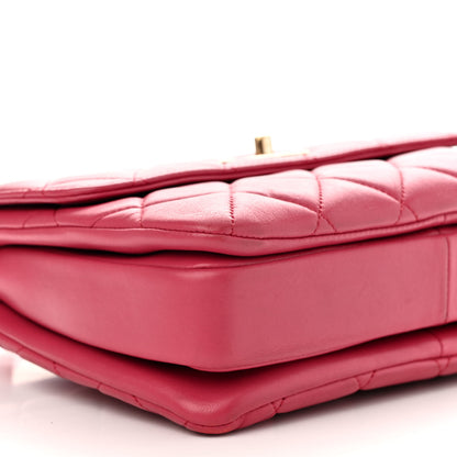 Chanel Lambskin Quilted Small Trendy CC Flap Dual Handle Bag Dark Pink 9 of 10