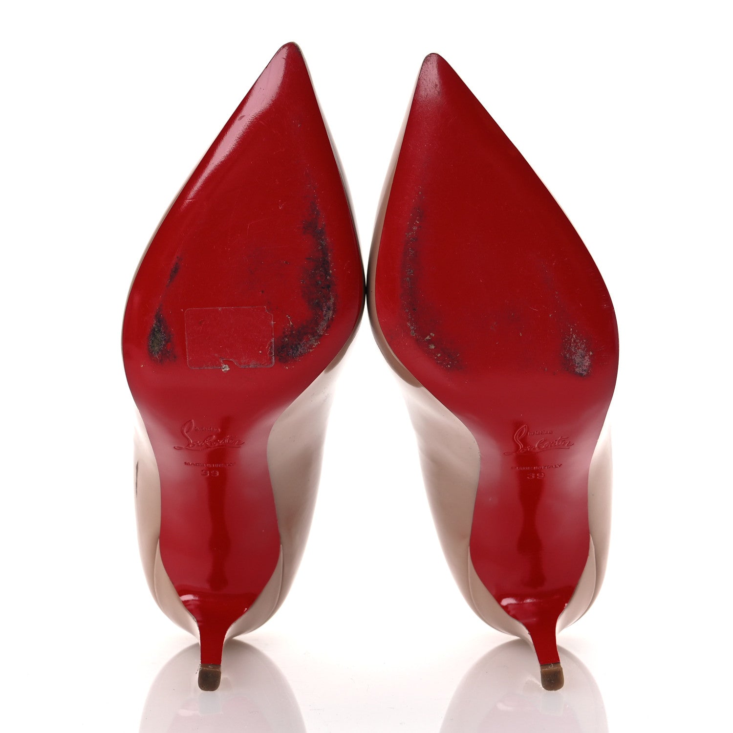 Christian Louboutin Patent Pigalle Follies 85 Pumps 39 Nude 7 of 14