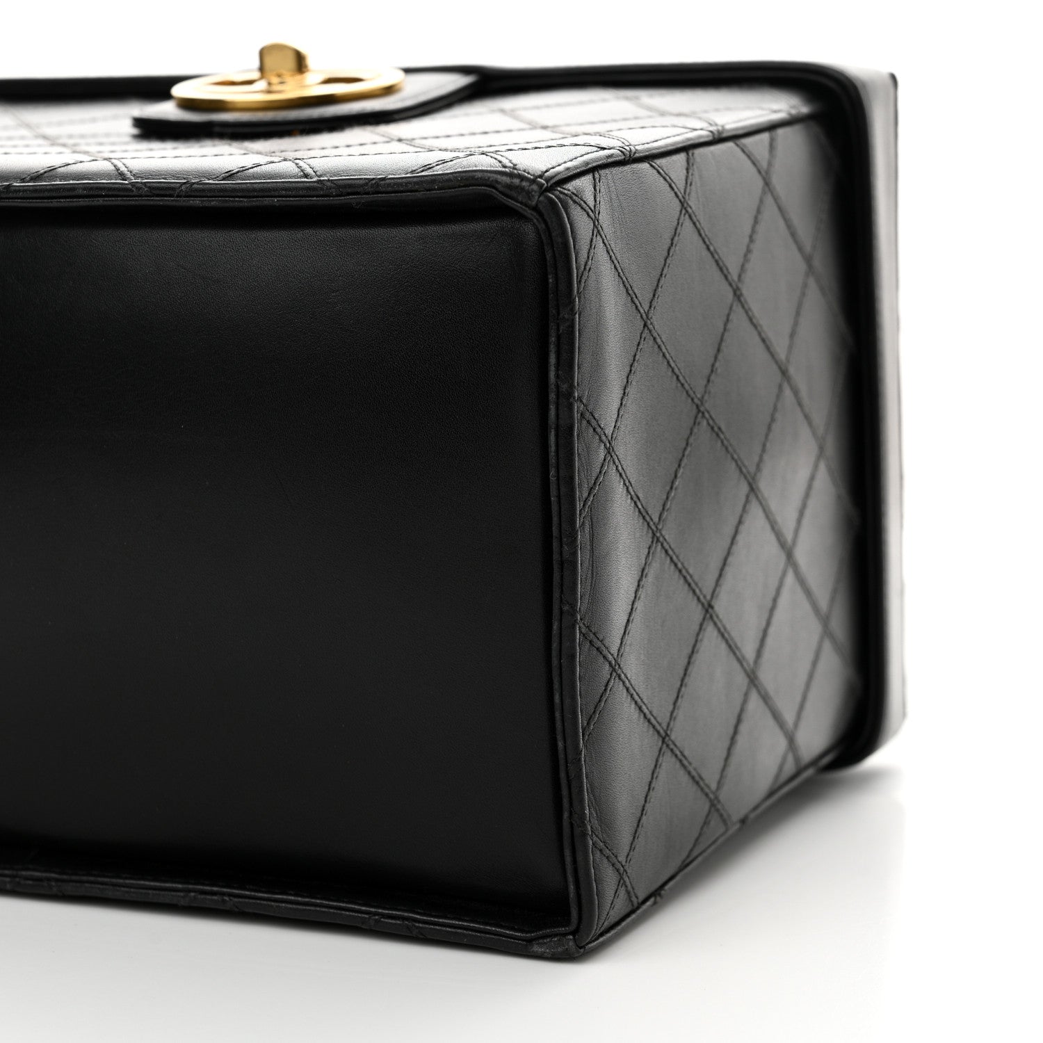 Chanel Calfskin Stitch Vanity Case Black 11 of 15