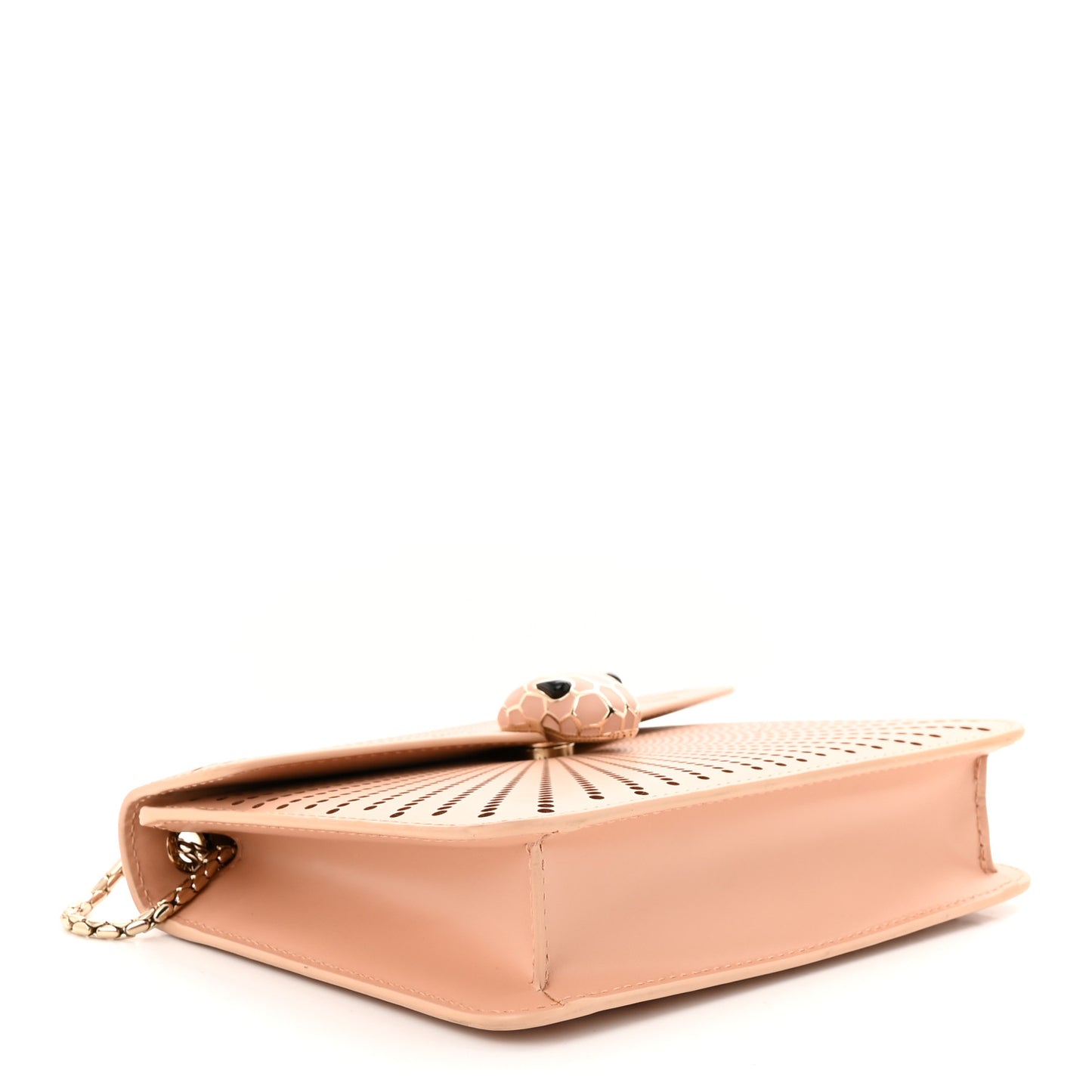 Calfskin Laser Cut Small Serpenti Forever Diamond Blast Sunshine Crossbody Bag Beige