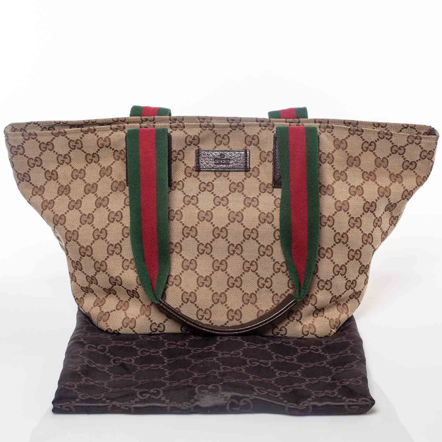 Gucci GG Monogram Medium Web Handle Bucket Tote 10 of 10