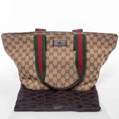 Gucci GG Monogram Medium Web Handle Bucket Tote 10 of 10