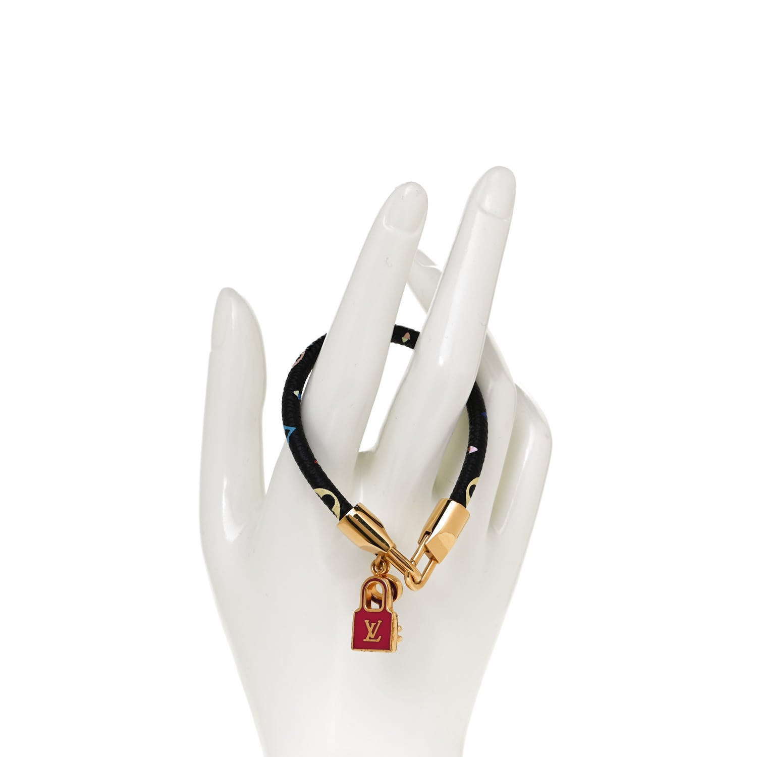 Louis Vuitton Monogram Multicolor Luck It Bracelet 17 Black 2 of 4