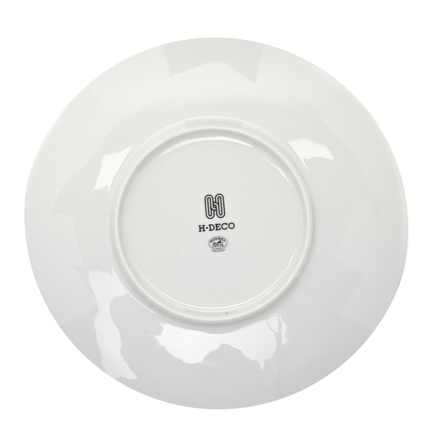 Porcelain H Deco Dinner Plate Set of 2 Black White