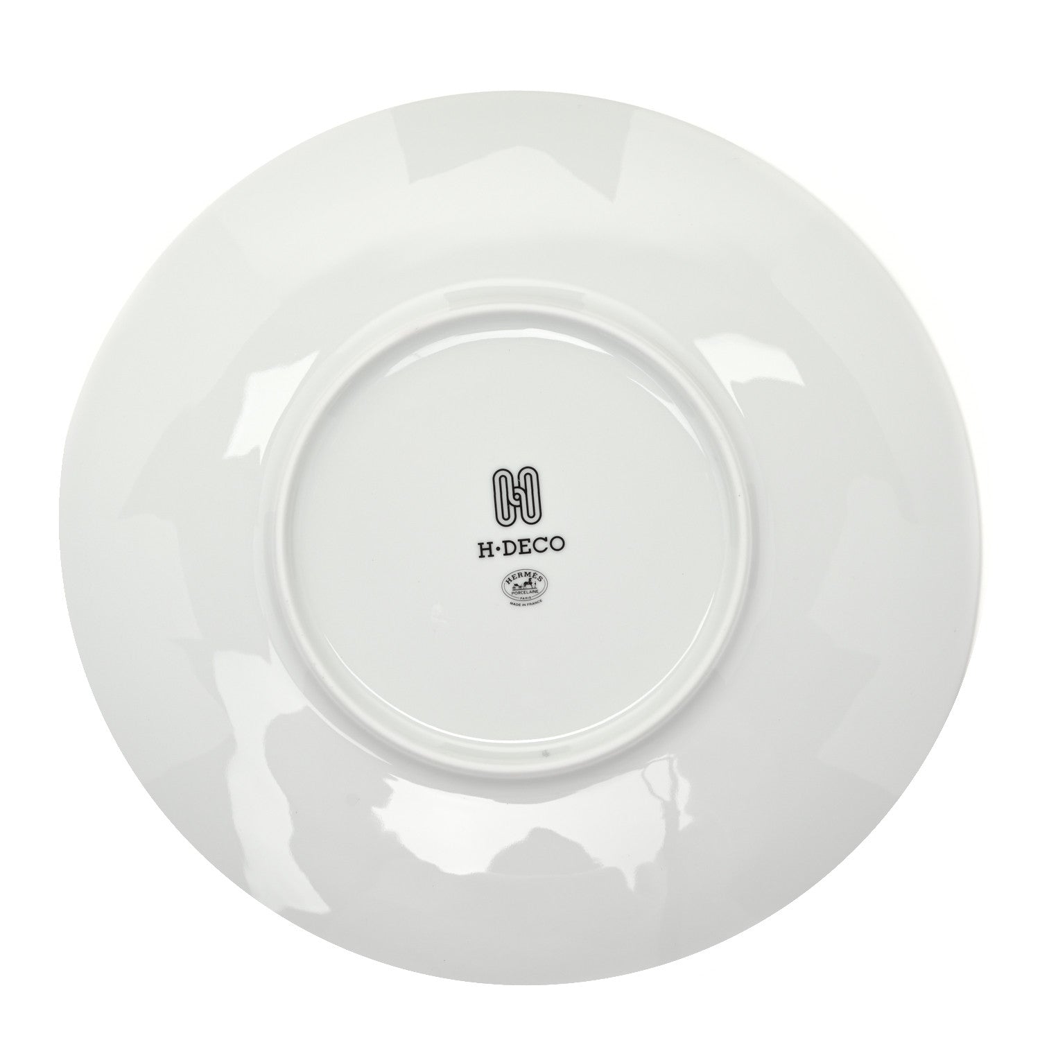 Hermes Porcelain H Deco Dinner Plate Set of 2 Black White 3 of 5