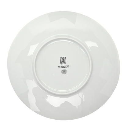 Hermes Porcelain H Deco Dinner Plate Set of 2 Black White 3 of 5