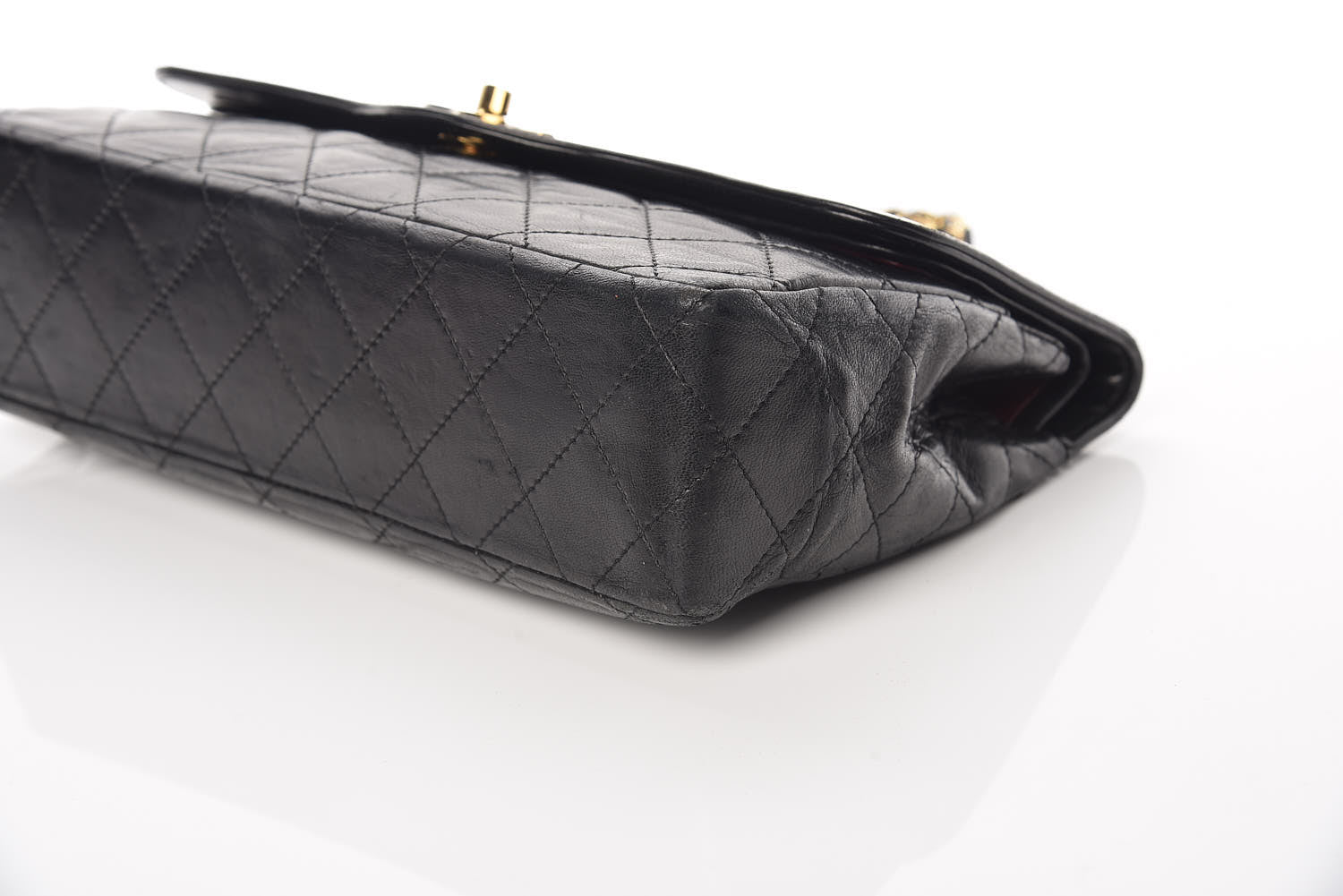 Chanel Lambskin Quilted Medium Double Flap Black 13 of 17