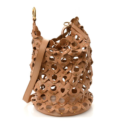 Saint Laurent Vegetable Tanned Calfskin Studded Seau Coeur Bucket Bag Vintage Brown 1 of 10