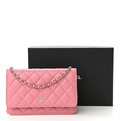 Chanel Caviar Quilted Wallet On Chain WOC Dark Pink 12 of 12