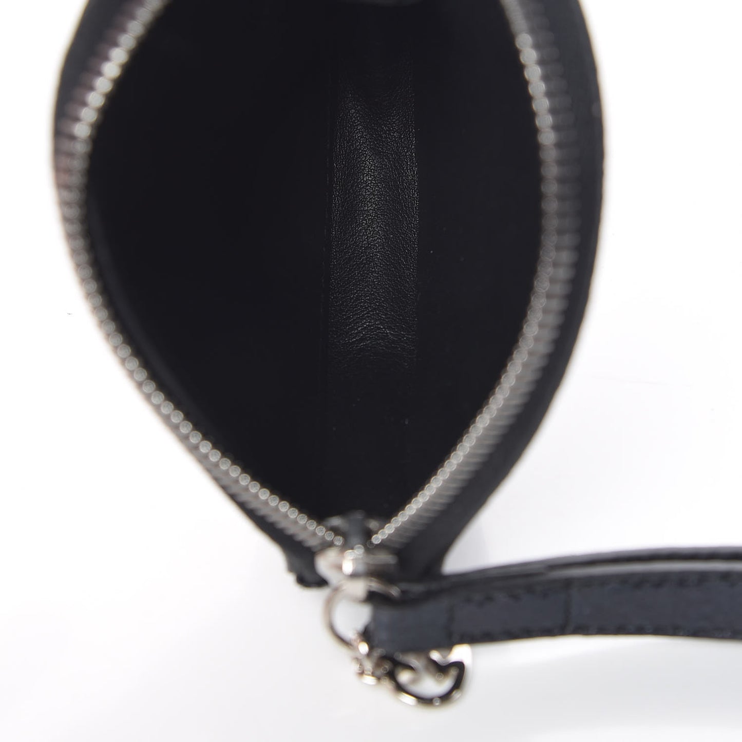 Crackled Calfskin Heart Coin Purse Navy