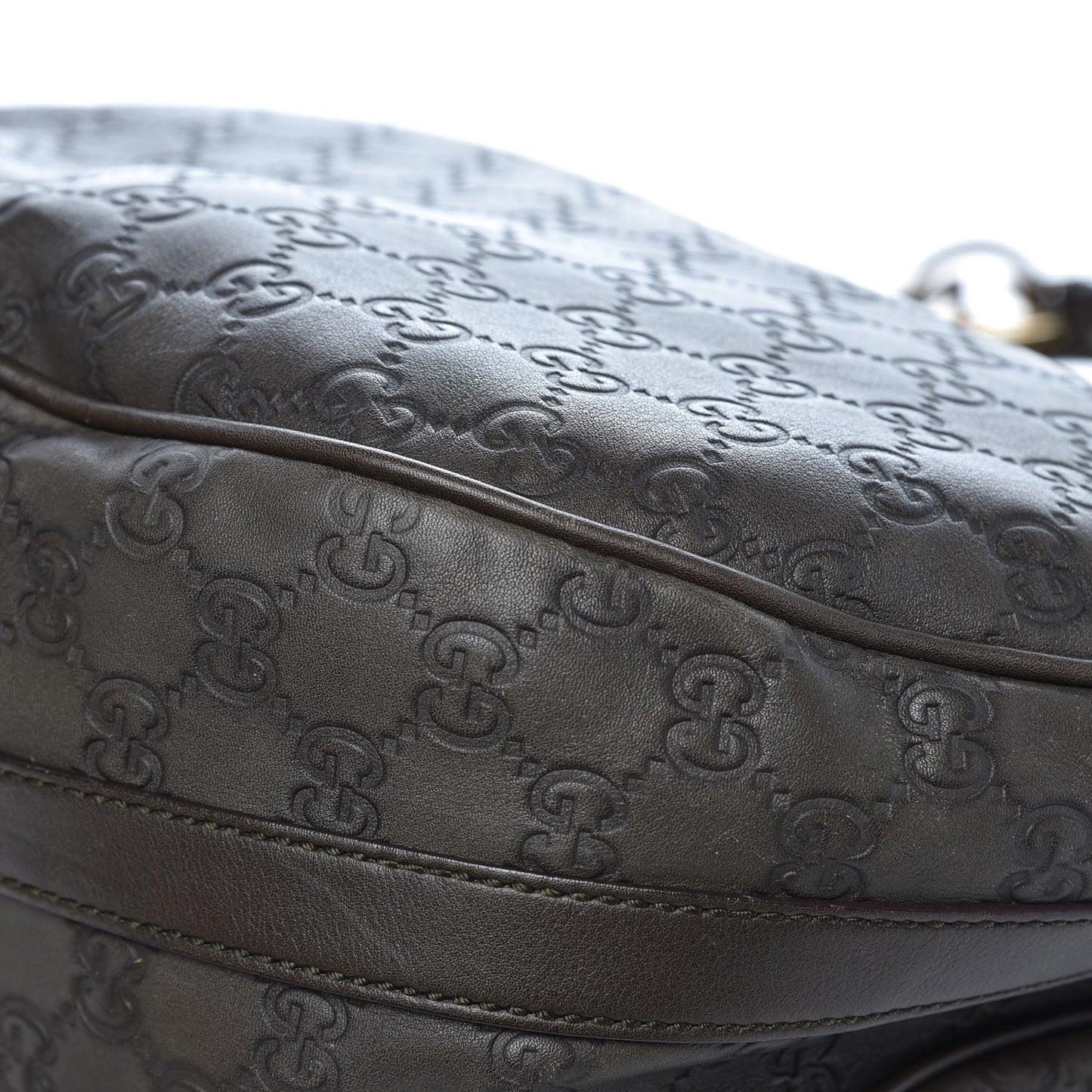 Guccissima Medium GG Twins Hobo Olive Green