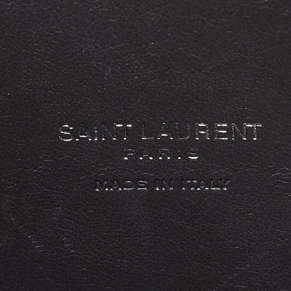 Saint Laurent Calfskin Crocodile Embossed Small Sac De Jour Coal 9 of 10