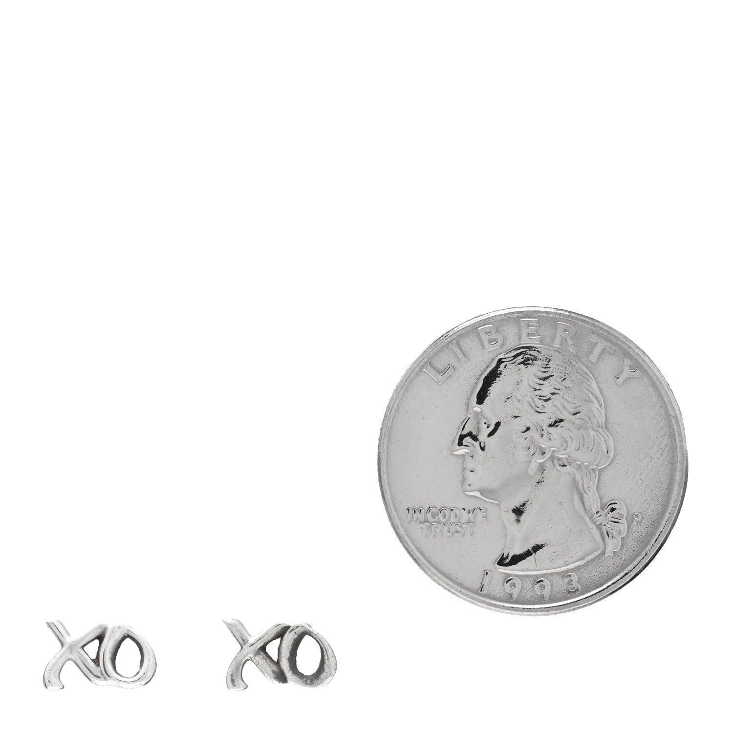 Tiffany Sterling Silver Paloma's Graffiti Love and Kisses Earrings 2 of 4