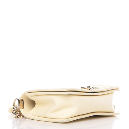 Chanel Lambskin Quilted Medium Boy Flap Light Beige 4 of 17
