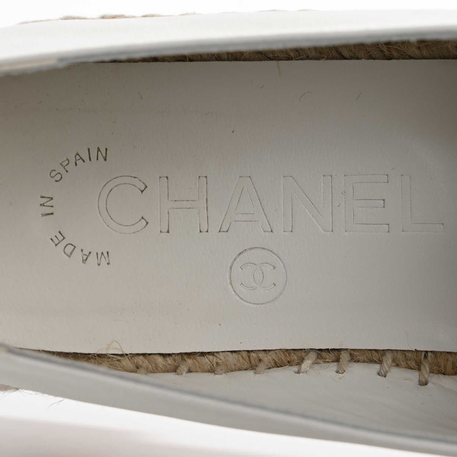Chanel Lambskin CC Espadrilles 36 White Black 7 of 15