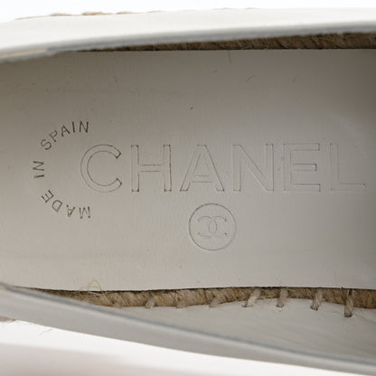 Chanel Lambskin CC Espadrilles 36 White Black 7 of 15