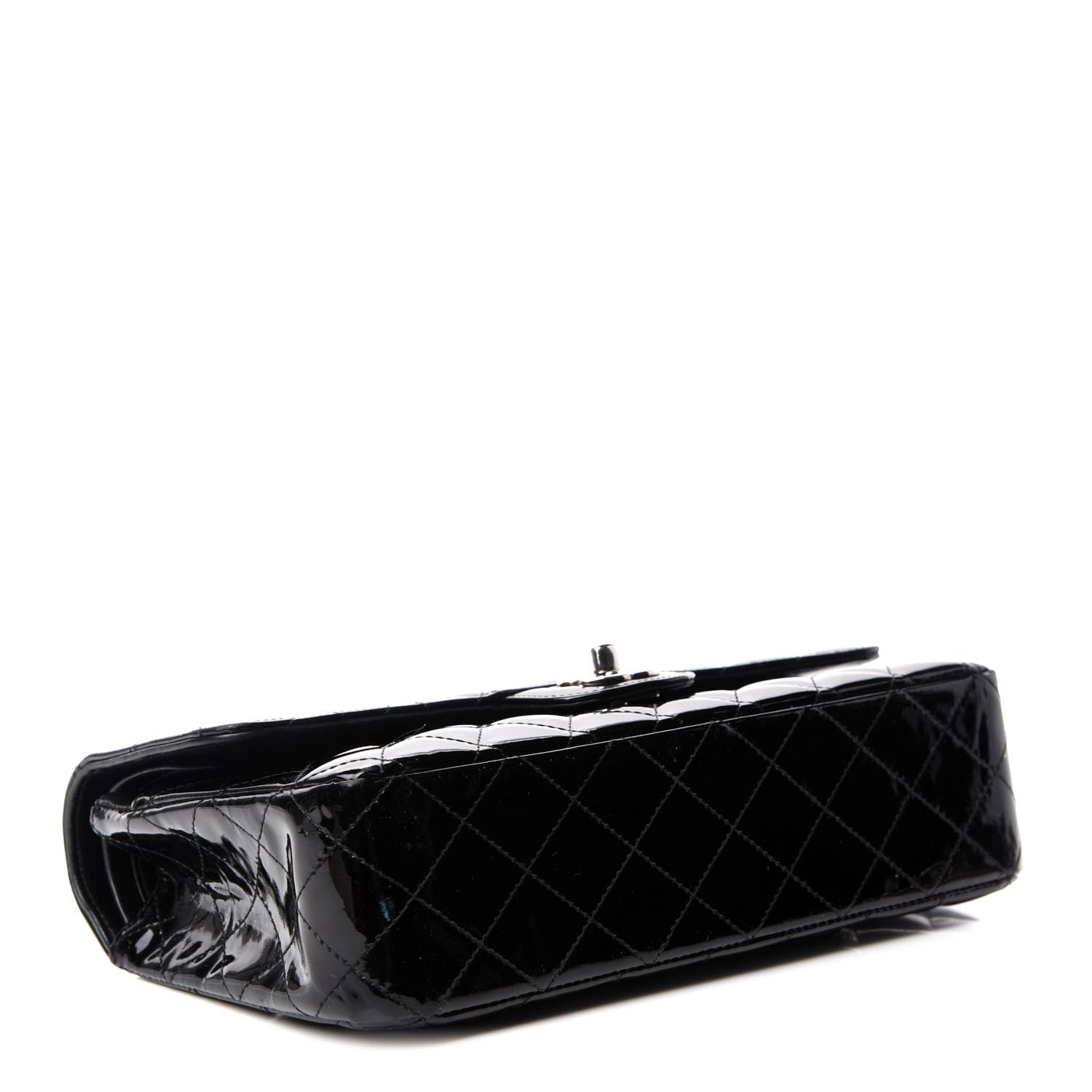 Chanel Patent Quilted Medium Double Flap Black 4 of 19