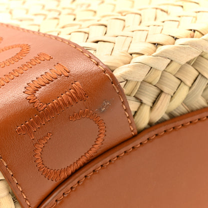 Chloe Palm Leaf Smooth Calfskin Medium Sense Basket Caramel 10 of 11