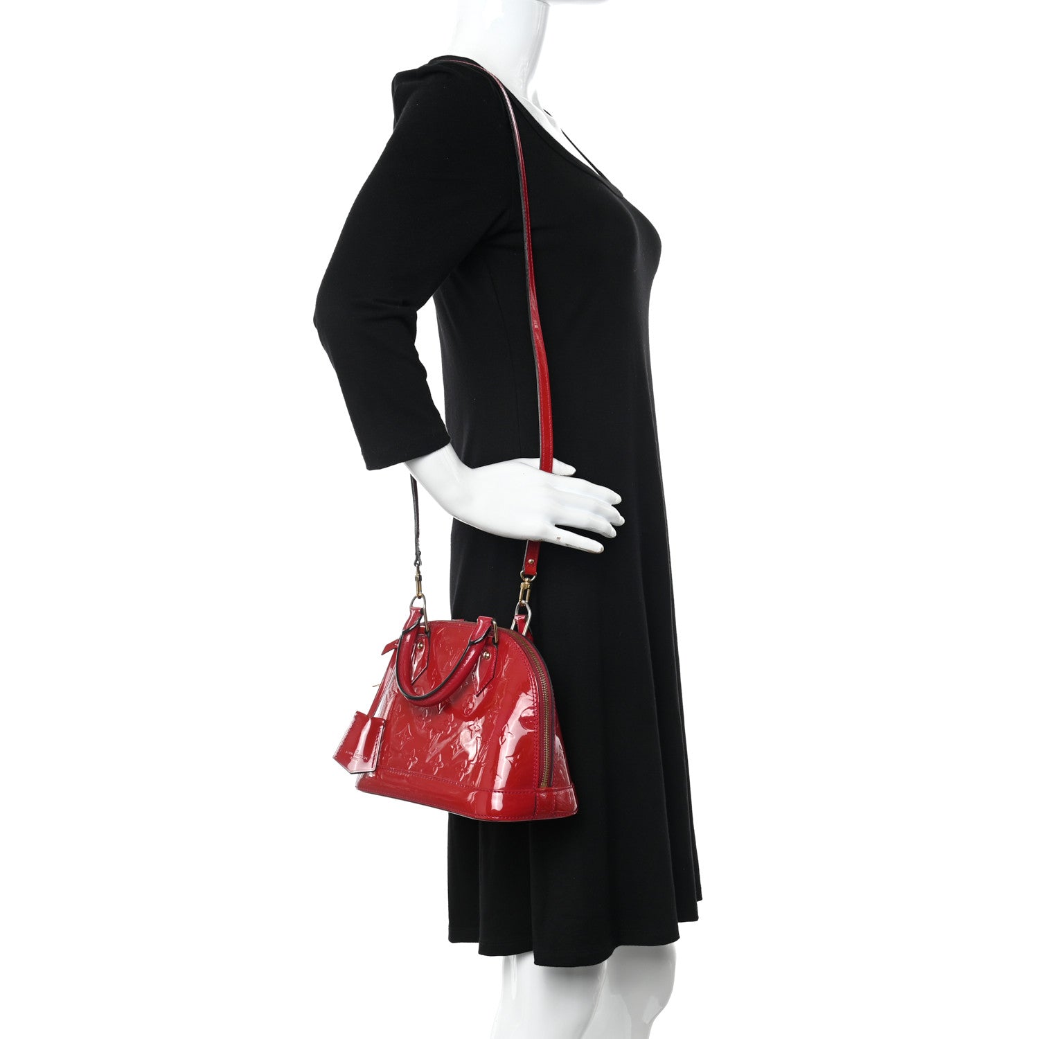 Louis Vuitton Vernis Alma BB Rose Indien 2 of 14