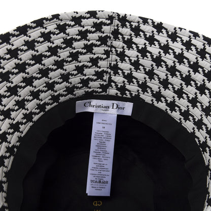 Christian Dior Technical Fabric 30 Montaigne Large Brim Bucket Hat with Veil 58 Black White 8 of 8
