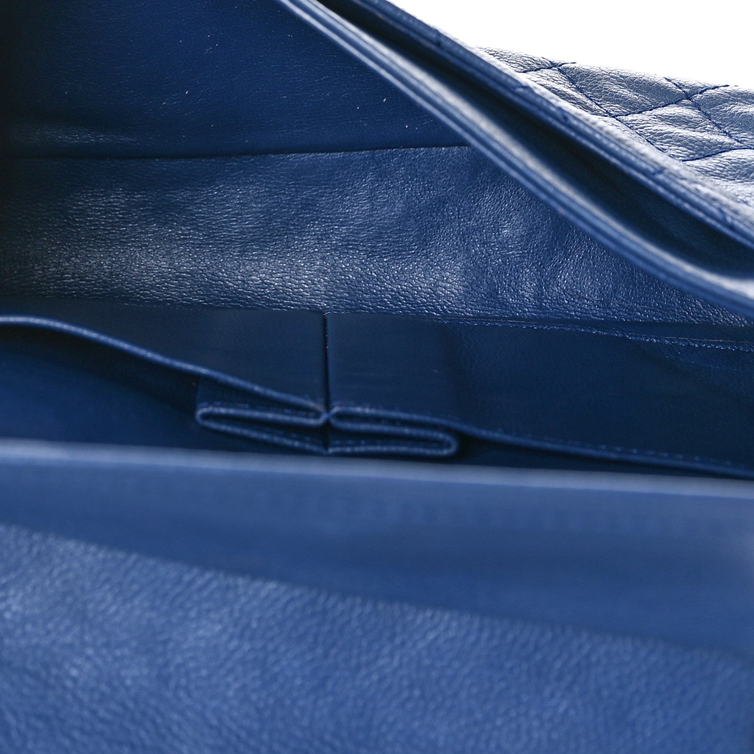 Chanel Washed Caviar Quilted Medium Double Flap Blue 5 of 10
