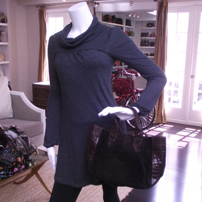 Nancy Gonzalez Crocodile Suede Tote 2 of 9